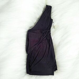 Bailey 44 One Shoulder Twist Front Sleeveless Black Dress Size M NWT